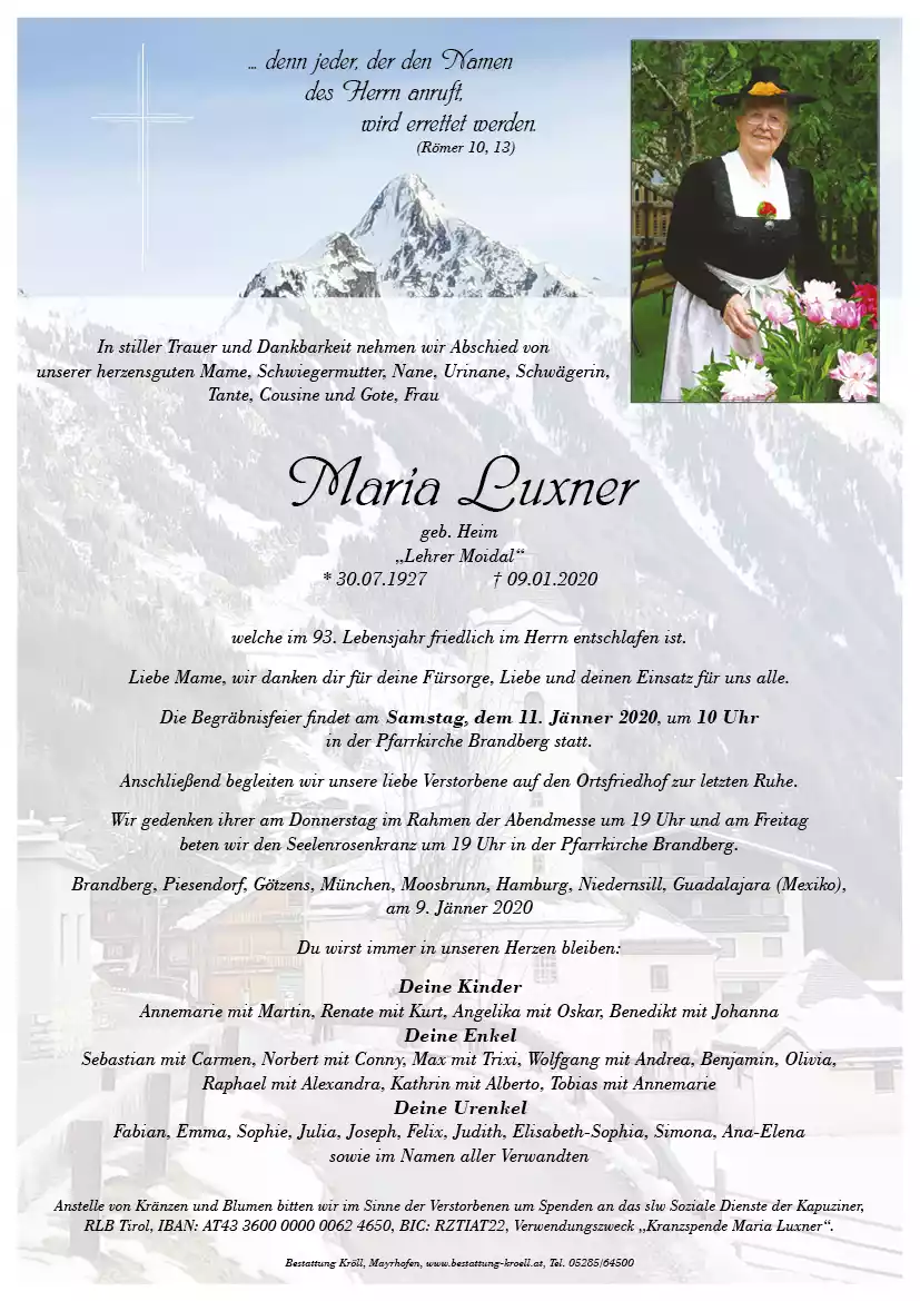 Parte von Maria Luxner